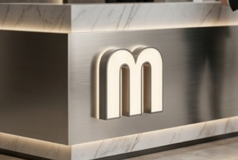 Three-sided illuminated sign, high-base illuminated sign, baked enamel illuminated sign