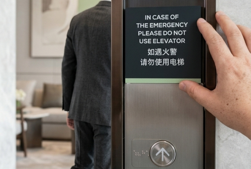 Disabled Elevator Warning Sign, Custom Fire Safety Warning Sign Manufacturer