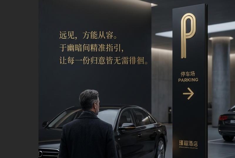 Star-rated hotel parking sign, vertical signage manufacturing factory